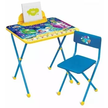 Комплект "Познайка 2/8" Математика в космосе (от 1,5 до 3 лет, стол выс. 50см + стул мяг.) КП2/8