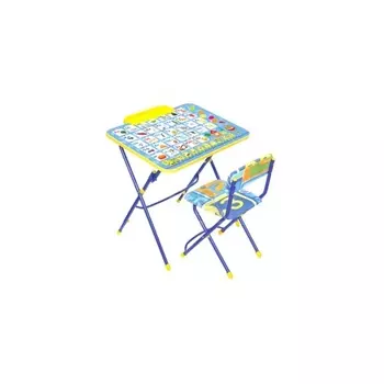 Комплект "Умничка" дет.с темат. рис.(от3-7лет,стол с рег.накл.,пенал выс.57см+стул,) КУ-3