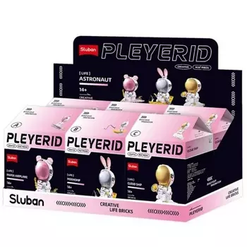 Конструктор "Астронавт", 3 вида, в коробке бумажный корабль/лунный корабль/облачный корабль