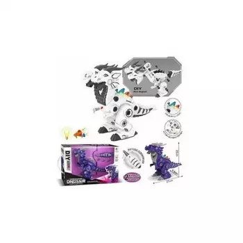 Конструктор "Двухглавый дракон" (свет,звук) в коробке с отверткой;ходит;подсветка гребня