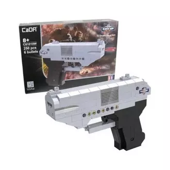Конструктор "Двуствольный пистолет" 250 деталей в коробке 6 пуль,дальность стрельбы 2,5-3м