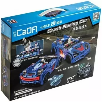 Конструктор "Гоночный автомобиль" 585 деталей на РУ в коробк при ударе в двери отлетает капот