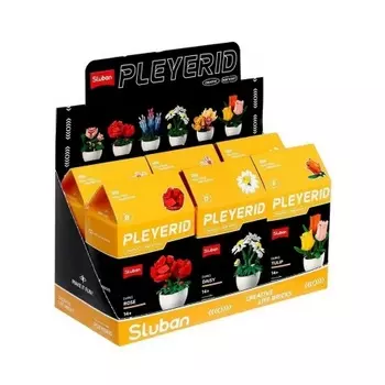 Конструктор "Комнатные растения", 6 видов, 71-100 деталей Лотос,Роза,Лаванда,Ромашка,Пион,Тюльпан