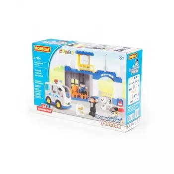 Конструктор "Макси"-"Полицейский участок" (36 элемен) в кор. Полесье 77554