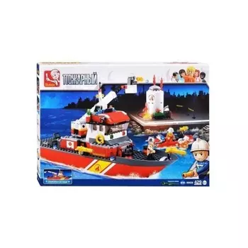 Конструктор "Пожарный катер с нефтяной цистерной"(429дет) SLUBAN М38-В0630