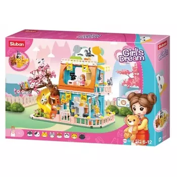 Конструктор "Розовая мечта.Кошкин дом" 521 деталь в коробке