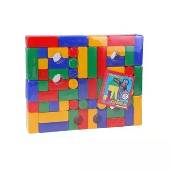 Конструктор "Строитель" 48 деталей в сумке Юг-Пласт 5008