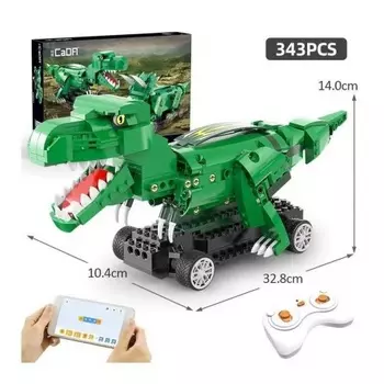 Конструктор "T-Rex" 343 детали на РУ в коробке подвижные элементы,управление пультом и смартфоном