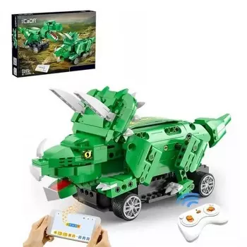 Конструктор "Трицератопс" 317 деталей на РУ в коробке подвижные элементы, управление пультом и смартфоном