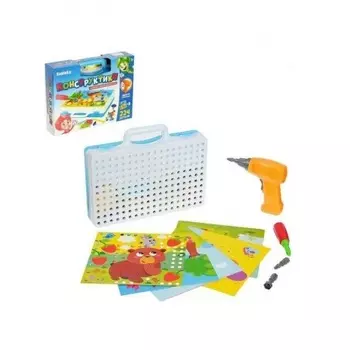 Конструктор винтовой Zabiaka "Конструктики" 224 детали, с шуруповертом арт.4348344