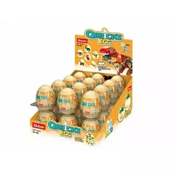 Конструктор "Яйцо динозавра" 12 видов (24 шт в дисплее)