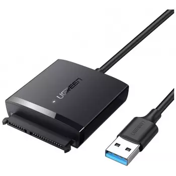 Конвертер UGREEN CM257 (60561) USB 3.0 A To 3.5''/2.5" SATA Converter. черный