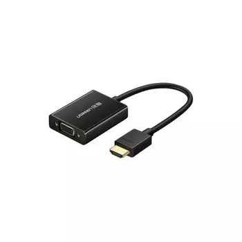 Конвертер UGREEN MM102 (40233) HDMI to VGA Converter with Audio. черный