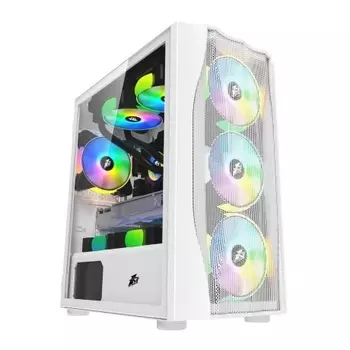 Корпус 1stPlayer Firebase X3-M White (X3-M-WH-4F1-W)