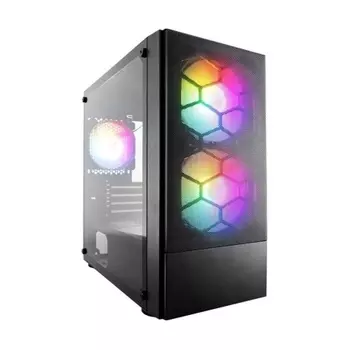 Корпус 1stPlayer Firebase X4-M Black (X4-M-BK-2F1P-1F1)