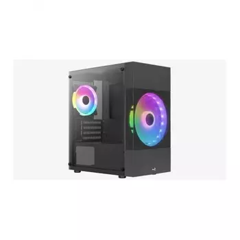 Корпус MiniTower AeroCool Atomic Lite-G-BK-V2 черный (4710562758603)