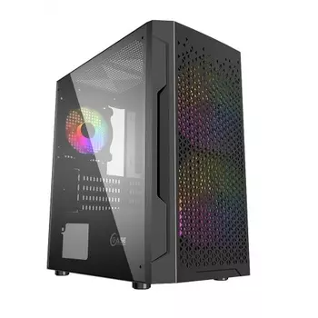 Корпус Powercase Mistral Micro Z3B Mesh LED Tempered Glass (CMIMZB-L3) Black