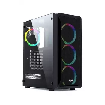 Корпус Powercase Mistral Z4 Mesh RGB Tempered Glass (CMIZB-R4) Black