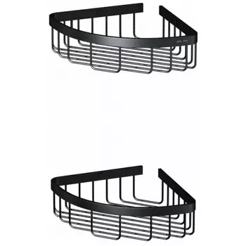 Корзина для душа угловая двухъярусная AM.PM Sense L A7452222 черная