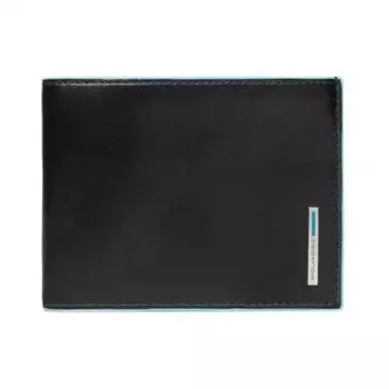 Кошелек Piquadro Blue Square, черный, 12,5х9,5х1,5 см PU1241B2R/N