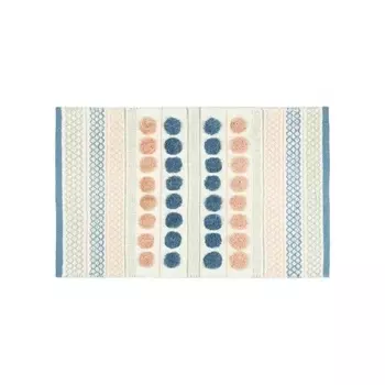 Коврик для ванной 1-ый Fixsen LOTUS, mix (розовый+синий+белый+серый), 50х80см (FX-8030W)