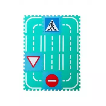 Коврик-пазл Нескучные игры "Автодорога" (12шт. 30х30)