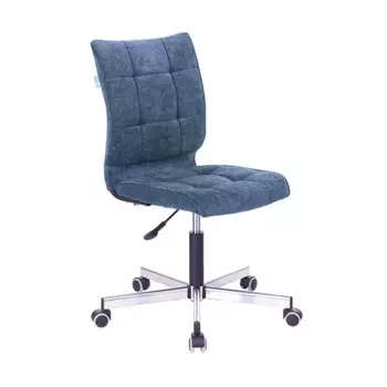 Кресло Бюрократ CH-330M/LT-27 без подлокотников темно-синий крестовина металл