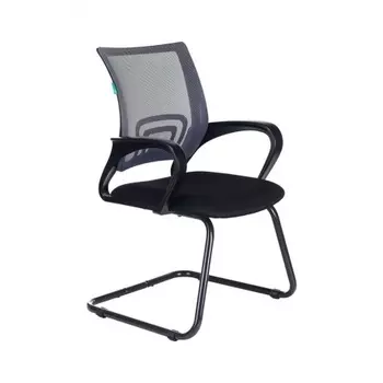 Кресло Бюрократ CH-695N-AV/DG/TW-11 на полозьях серый TW-04 сиденье черный TW-11