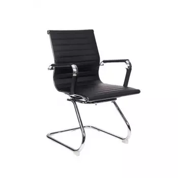 Кресло Бюрократ CH-883-LOW-V/BLACK низкая спинка черный искусственная кожа