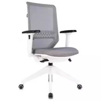 Кресло Бюрократ MC-W611NL серый TW-04 38-417 сетка/ткань крестов.4-луч. пластик пластик белый