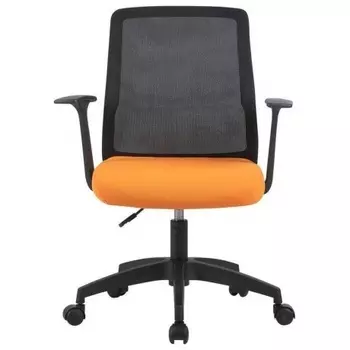 Кресло Cactus CS-MC222-BKOR черный сиденье оранжевый сетка/ткань низк.спин. крестов. пластик пластик черный