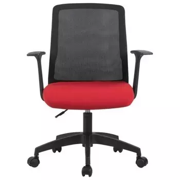 Кресло Cactus CS-MC222-BKRD черный сиденье темно-красный сетка/ткань низк.спин. крестов. пластик пластик черный