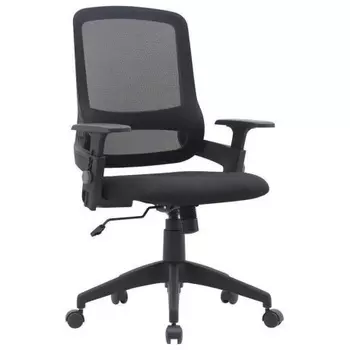 Кресло Cactus CS-MC313-BK черный сетка/ткань низк.спин. крестов. пластик пластик черный