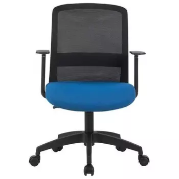 Кресло Cactus CS-MC333-BKBL черный сиденье темно-синий сетка/ткань низк.спин. крестов. пластик пластик черный