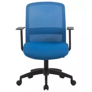 Кресло Cactus CS-MC333-BL темно-синий сиденье темно-синий сетка/ткань низк.спин. крестов. пластик пластик черный