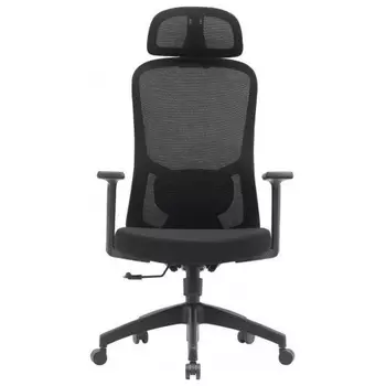 Кресло Cactus CS-MC515-BK черный сиденье черный сетка/ткань с подголов. крестов. пластик пластик черный