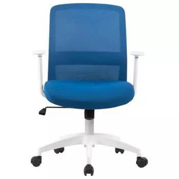 Кресло Cactus CS-WMC333-BL темно-синий сиденье темно-синий сетка/ткань низк.спин. крестов. пластик пластик белый