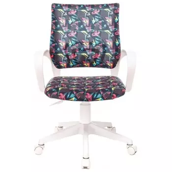 Кресло детское Бюрократ BUROKIDS 1 W мультиколор геометрия крестов. пластик пластик белый