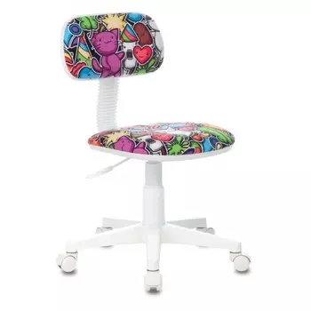 Кресло детское Бюрократ CH-W201NX мультиколор маскарад крестовина пластик пластик белый