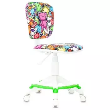 Кресло детское Бюрократ CH-W204/F мультиколор маскарад крестов. пластик подст.для ног пластик белый