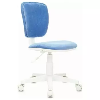 Кресло детское Бюрократ CH-W204NX голубой Velvet 86 крестов. пластик белый пластик белый