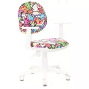 Кресло детское Бюрократ CH-W356AXSN мультиколор маскарад крестовина пластик пластик белый