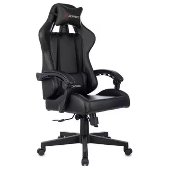 Кресло игровое Zombie GAME TETRA черный/карбон эко.кожа крестов. пластик