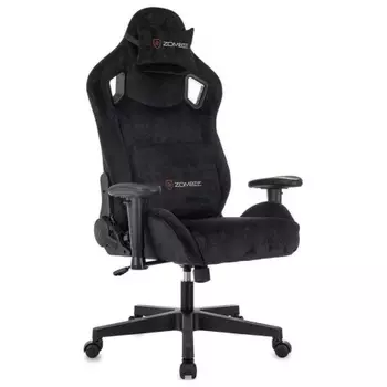 Кресло игровое Zombie Ghost Fabric черный Light-20 с подголов. крестов. пластик