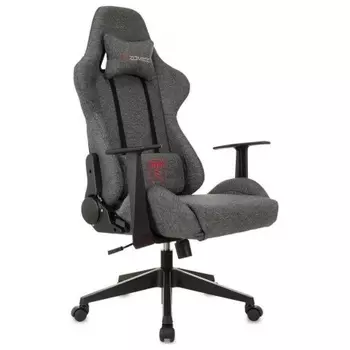 Кресло игровое Zombie Neo серый 3C1 с подголов. крестов. пластик