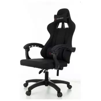 Кресло игровое Zombie Rudger черный с подголов. крестов. пластик