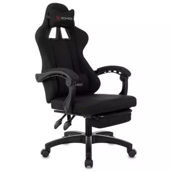 Кресло игровое Zombie Weaver черный с подголов. крестов. пластик подст.для ног пластик черный