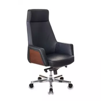 Кресло руководителя Бюрократ Antonio/BLACK черный кожа