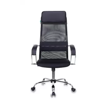 Кресло руководителя Бюрократ CH-608SL/BLACK спинка сетка черный TW-01 TW-11 искусст.кожа/ткань крестовина хром