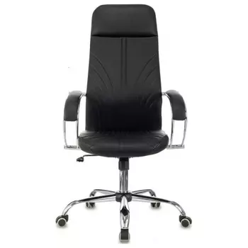 Кресло руководителя Бюрократ CH-610SL черный эко.кожа крестов. металл хром пластик черный